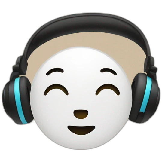 books under headphones emoji
