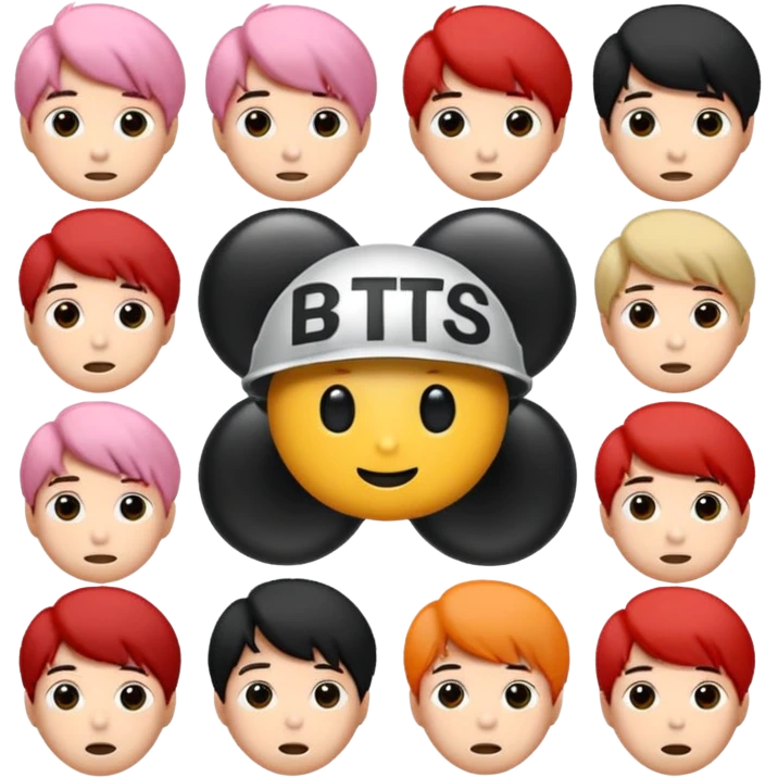 Puedes crear un emoticonos del logo de BTS y el logo de ARMY  emoji