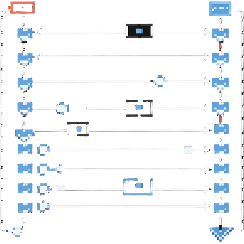 linked list data structure with nodes connected by arrows emoji