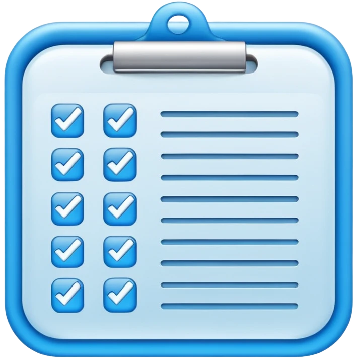 blue checklist emoji