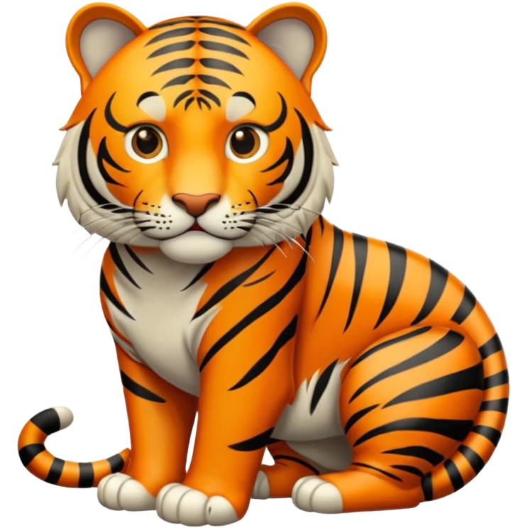 Tigre adulto feroz en la cima  emoji