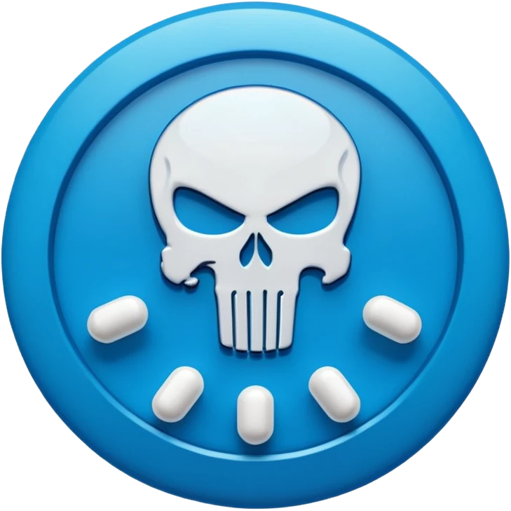 Ecstasy Pill Blue Punisher emoji