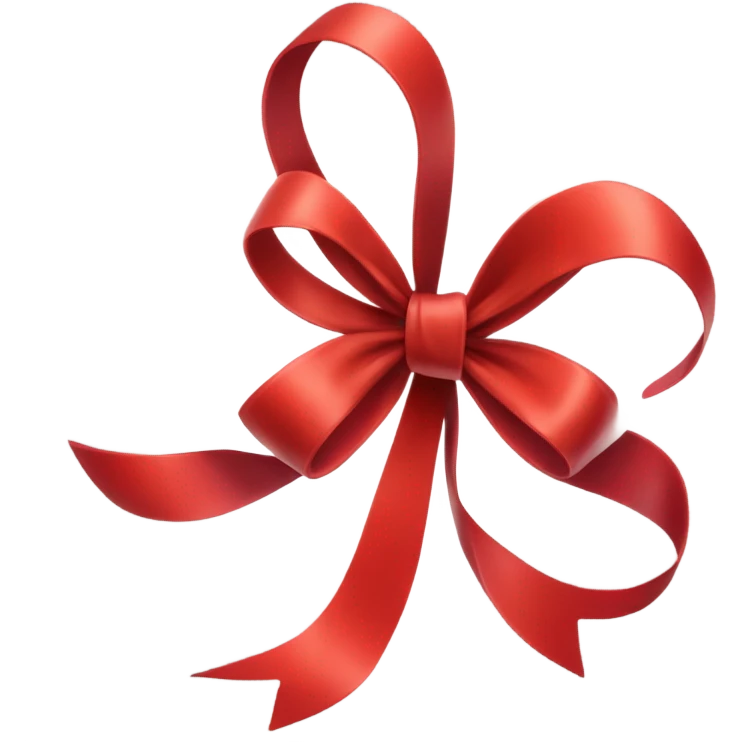 A red bow emoji