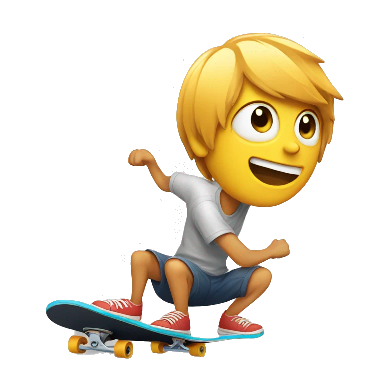 Chat avec skateboard  emoji
