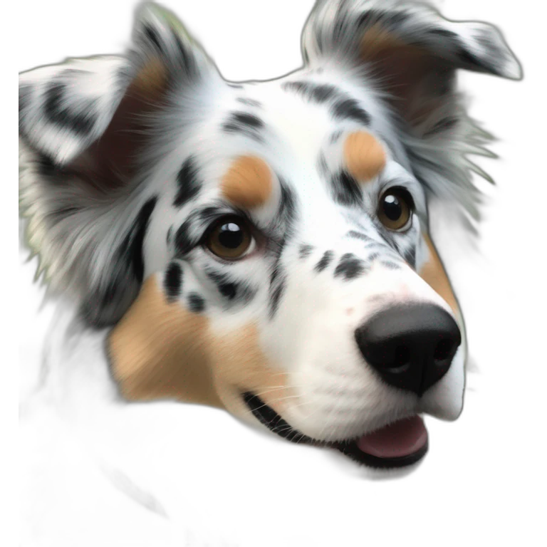 chien berger australien bleu merle emoji