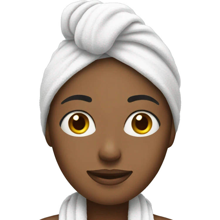woman with towel on her head emoji