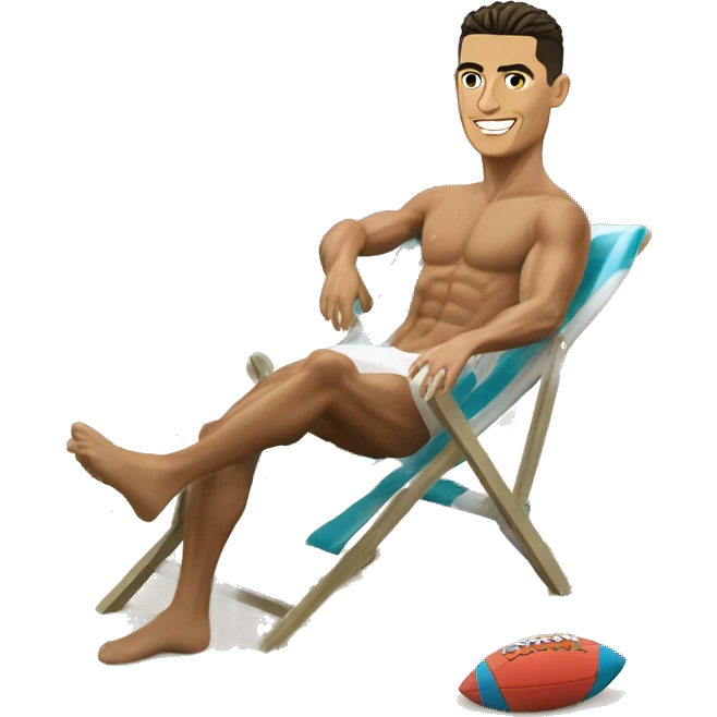cristiano Ronaldo on beach emoji