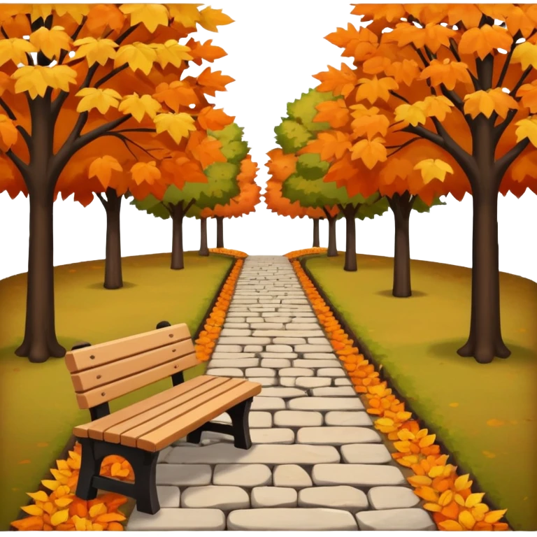 park in autumn emoji