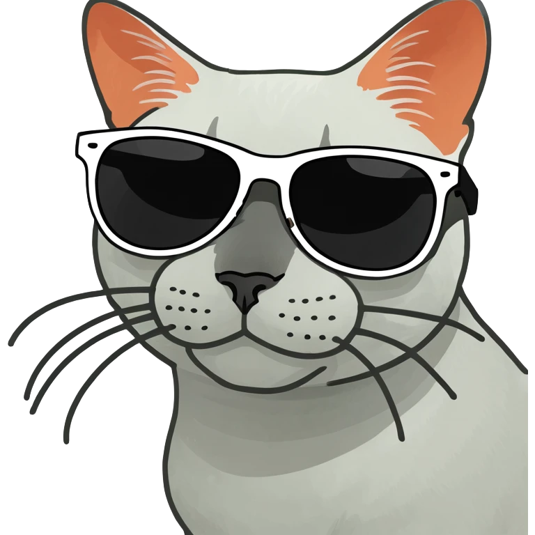 Cat with sunglasses emoji