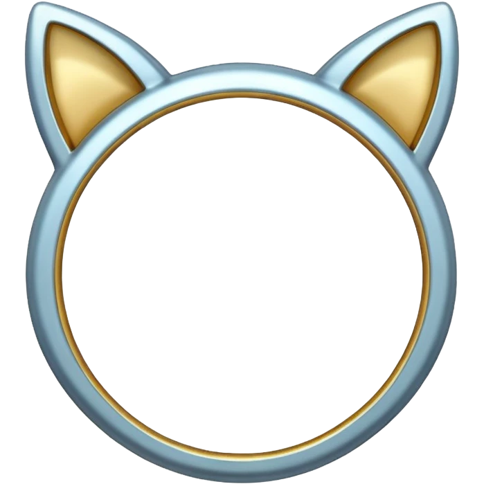 emoji style photo frame with cat ear shape emoji