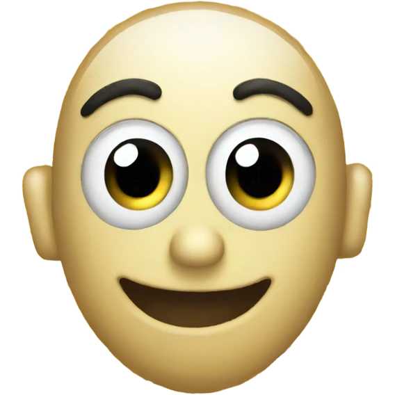 Floating eyes with floating mouth emoji