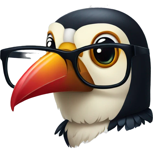 Tucan with glasses emoji
