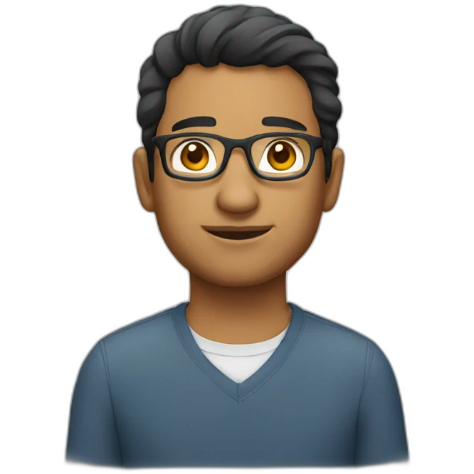 Hispanic man wearing glass emoji