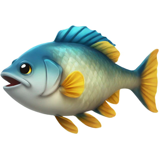 Happy fish emoji