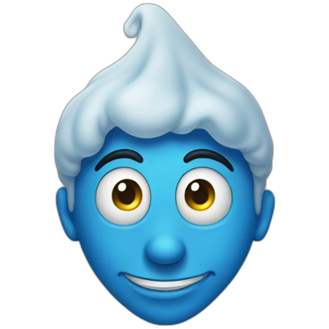 Blue genie floating ghost from Aladdin  emoji