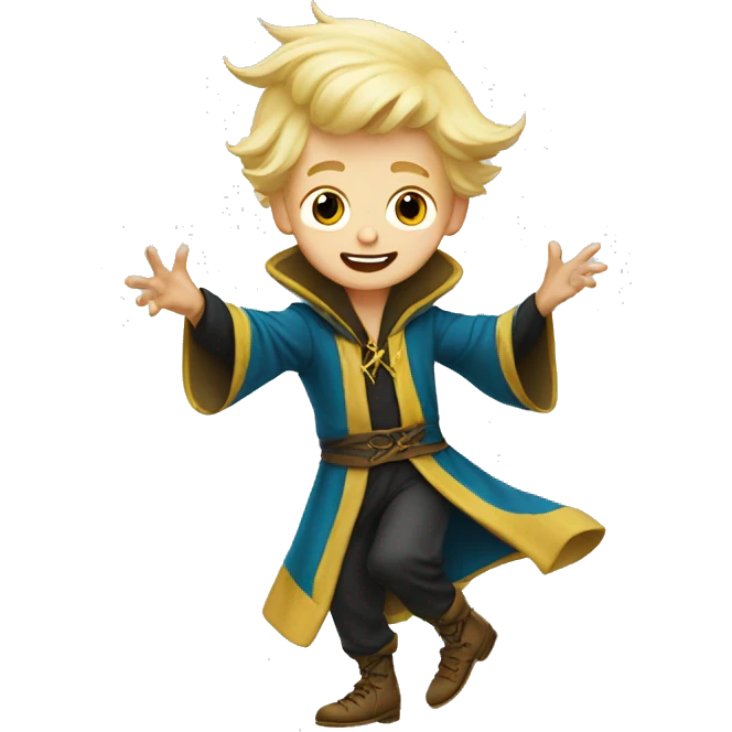 blond wizard boy dance emoji
