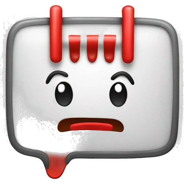 Whiteboard with red marker emoji
