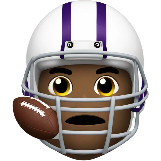 Football with a frowny face on it no helmet  emoji