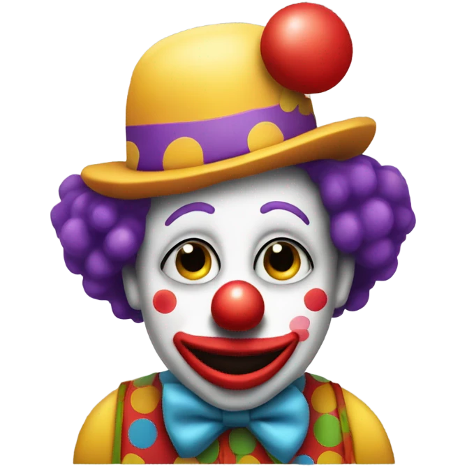 A clown with a hat that says “bubs” emoji