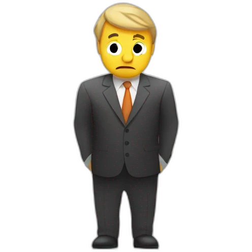 stock market falling down, unhappy man emoji