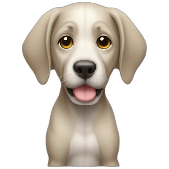 Perro cabeza humano patas de elefante emoji