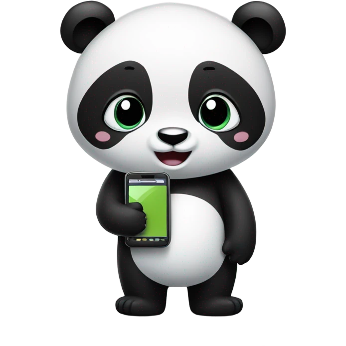 Panda with iPhone 16 emoji