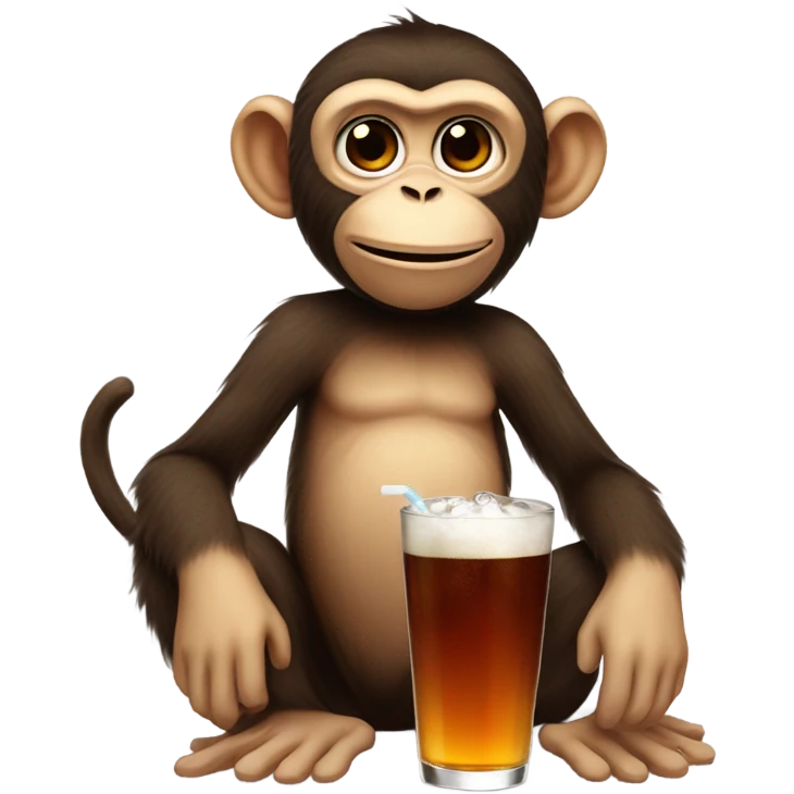 Monkey have a drink (fernet and coke) emoji