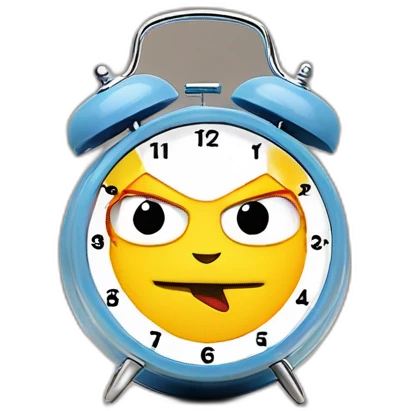 Funny superheroes modern alarm clock for kids emoji
