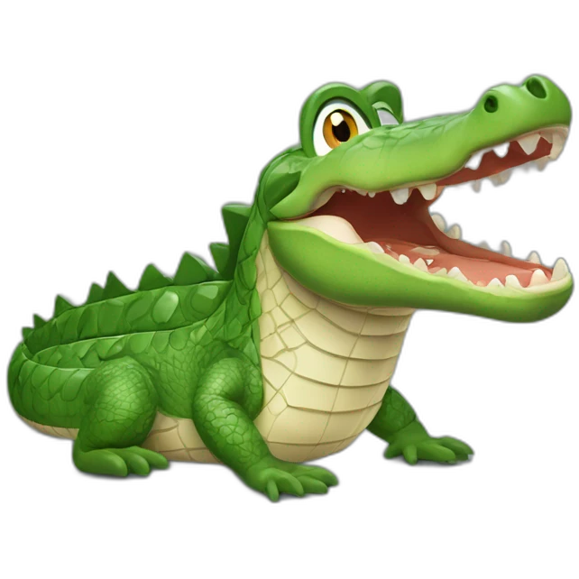 Oiseau dans la bouche dun crocodile emoji