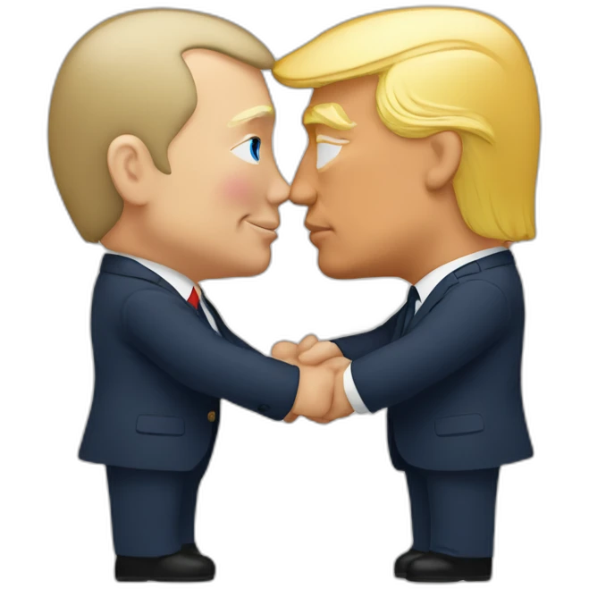 trump-and-putin-kissing,-lgbtq+ friendly, positivity, inclusiveness emoji