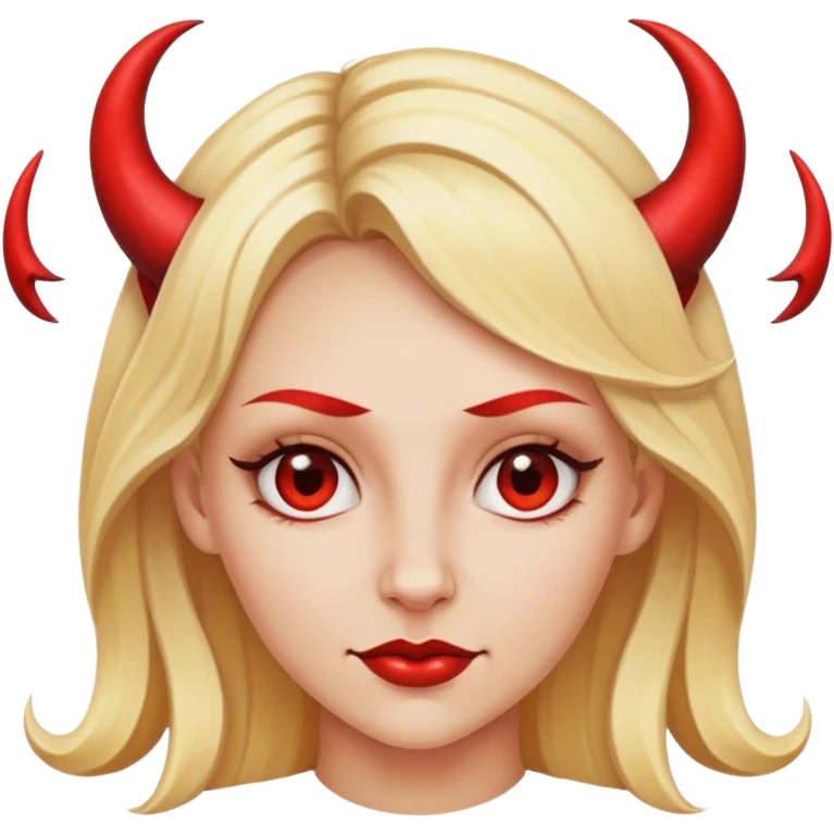 Blonde Lady devil  emoji