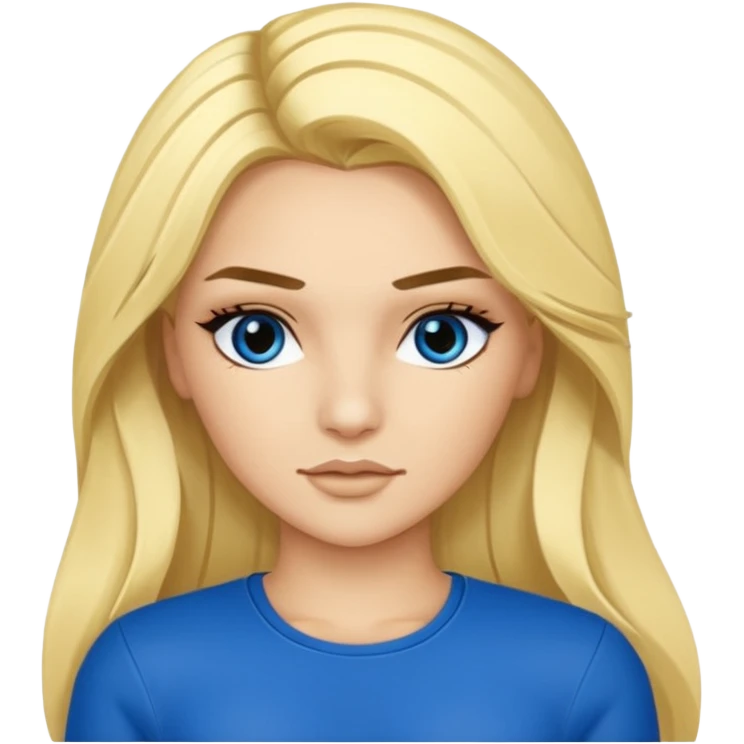 Blauer Ozean Lamborghini mit sehr lamgem blondhaarigem Mädchen und latina make up  emoji