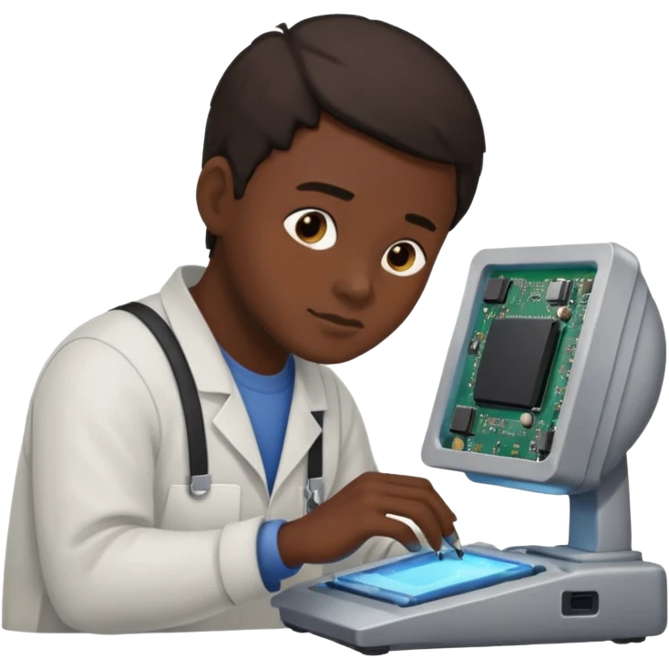 computer technician fixing damage computer emoji
