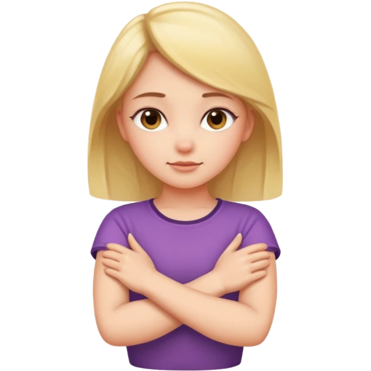 arms crossed around neck girl emoji  emoji