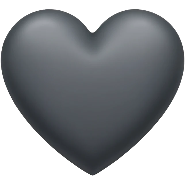 Dark grey heart emoji