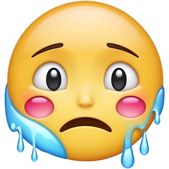 Aesthetic Emoji crying from happiness  emoji