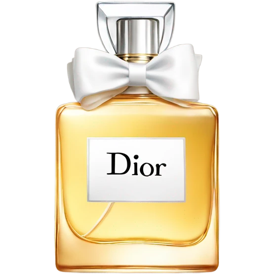 Dior perfume with white bow emoji