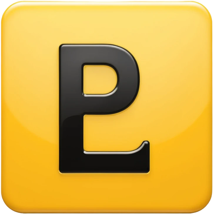  L plate emoji with yellow background and black text emoji