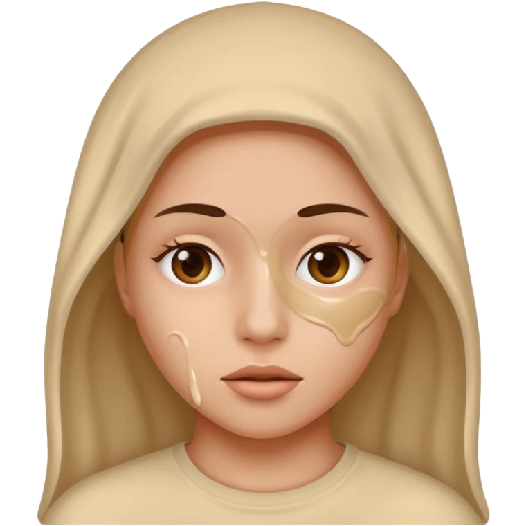Girl semen covered face emoji