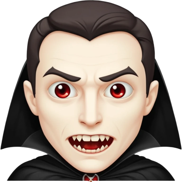 Vampire – Pale figure with fangs and cape emoji