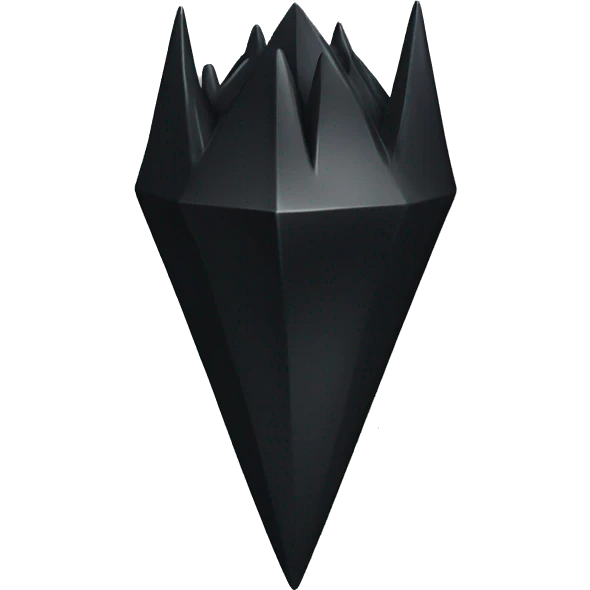 2d singular black spike object emoji