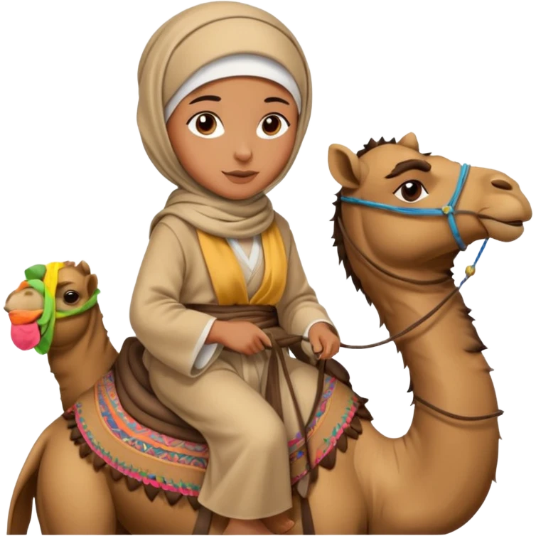 Desert Nomad Traveler with camel emoji
