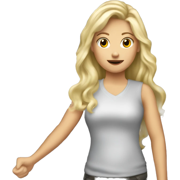 Blonde girl getting locked out of a silver Prius emoji