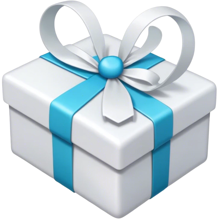 White heart and present  emoji
