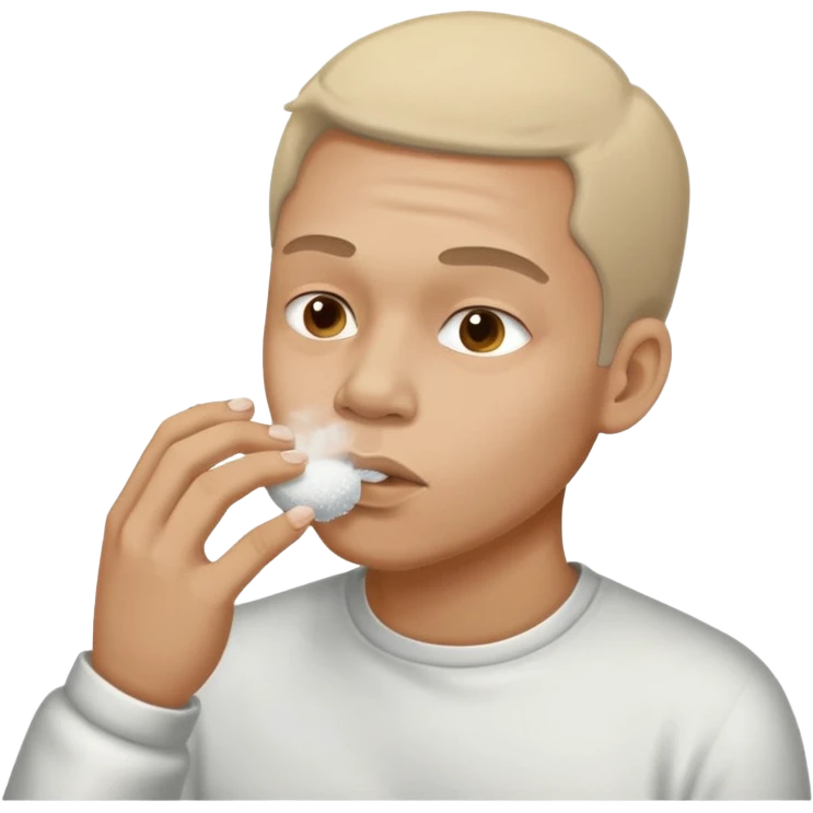 Guy snorting cocaine emoji emoji