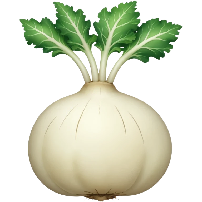 white turnip icon. Transparent background emoji