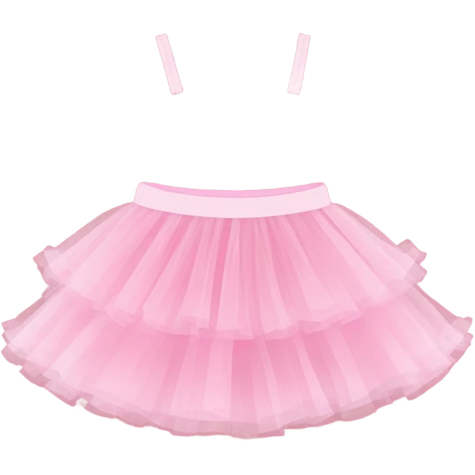 Pink tulle skirt emoji