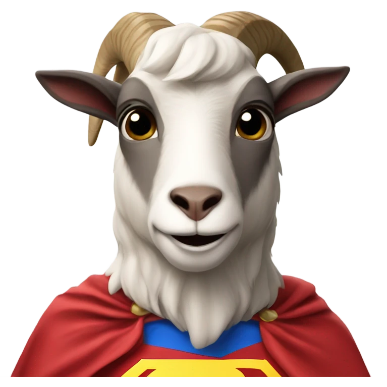 superman goat with cape emoji