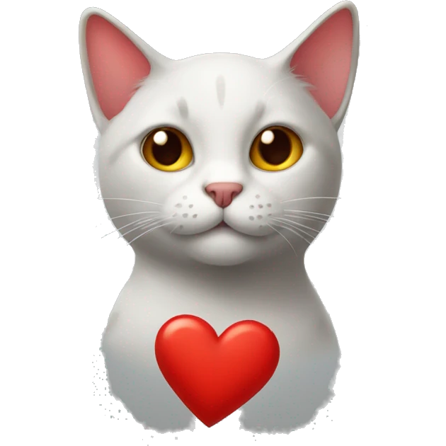 Cat with red hart  emoji