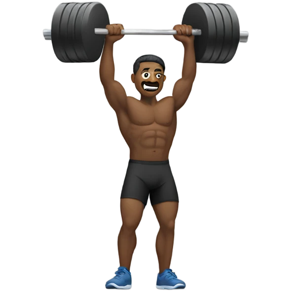 Man lifting weights emoji